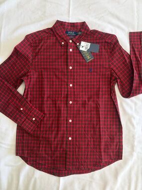 Polo by Ralph Lauren Red and Black Plaid Button-Down Shirt